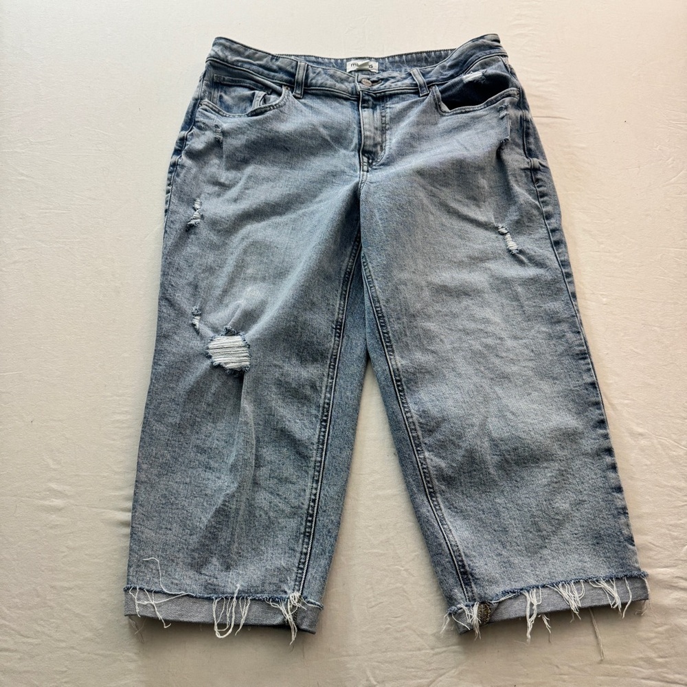 Maurices Light Distressed Cropped Jeans